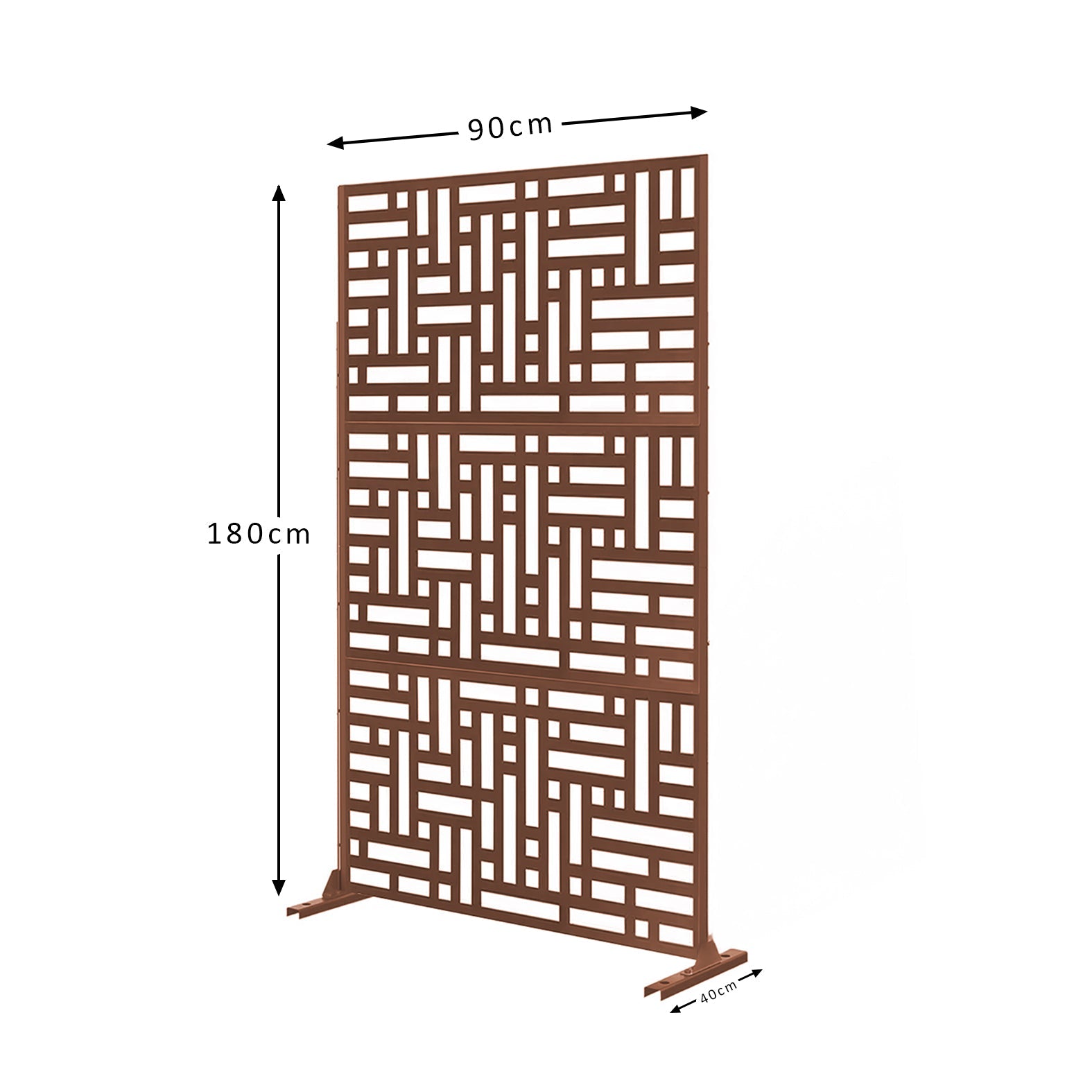 Metal Indoor/Outdoor Privacy Screen 90cm x 180cm - Maze - PN Home
