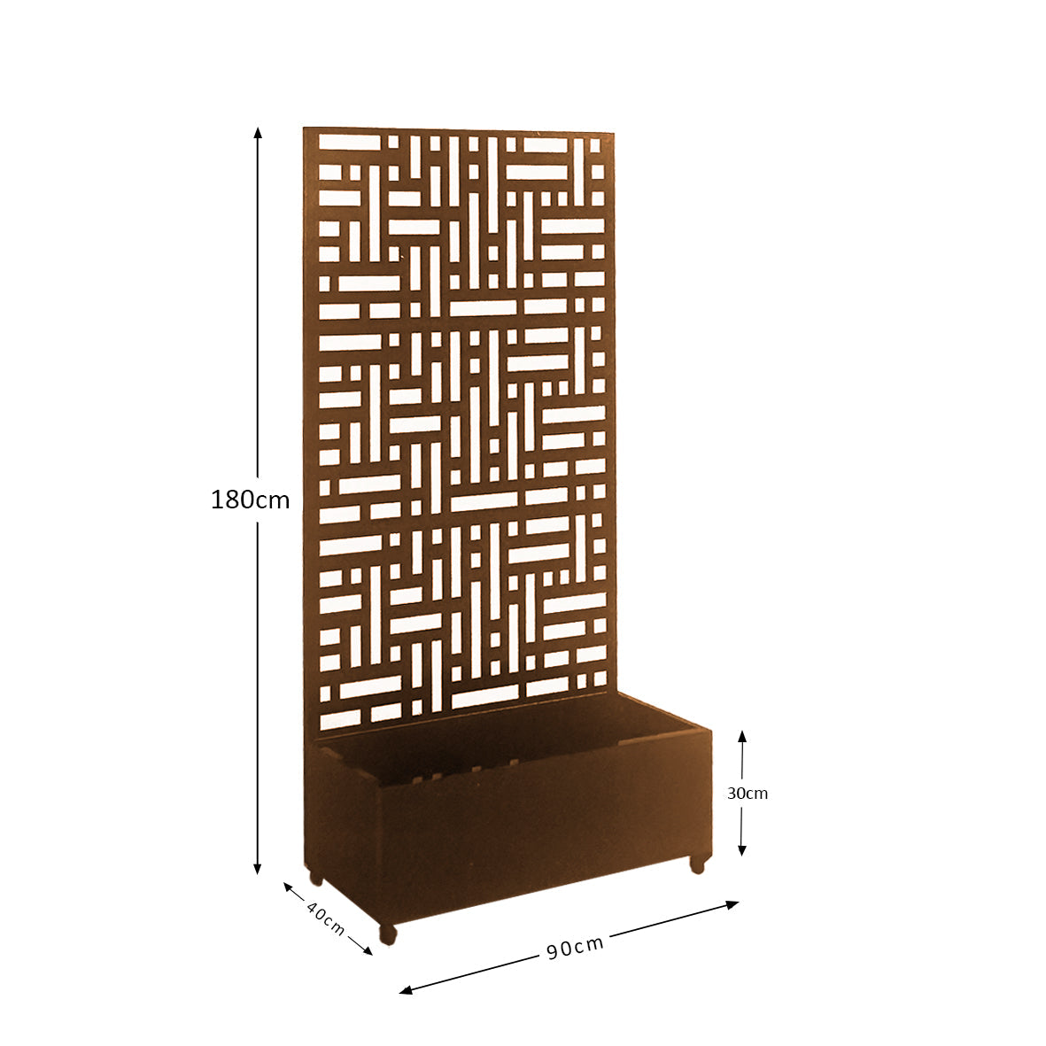 Metal Indoor/Outdoor Privacy Screen with Plant Pot - 90cm x 180cm - PN Home
