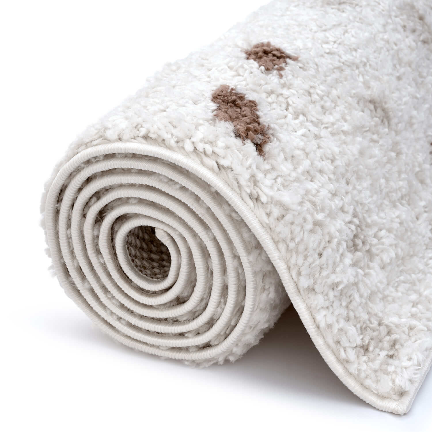 Moodi Shaggy Cream/Terra Biscotti Rug - PN Home