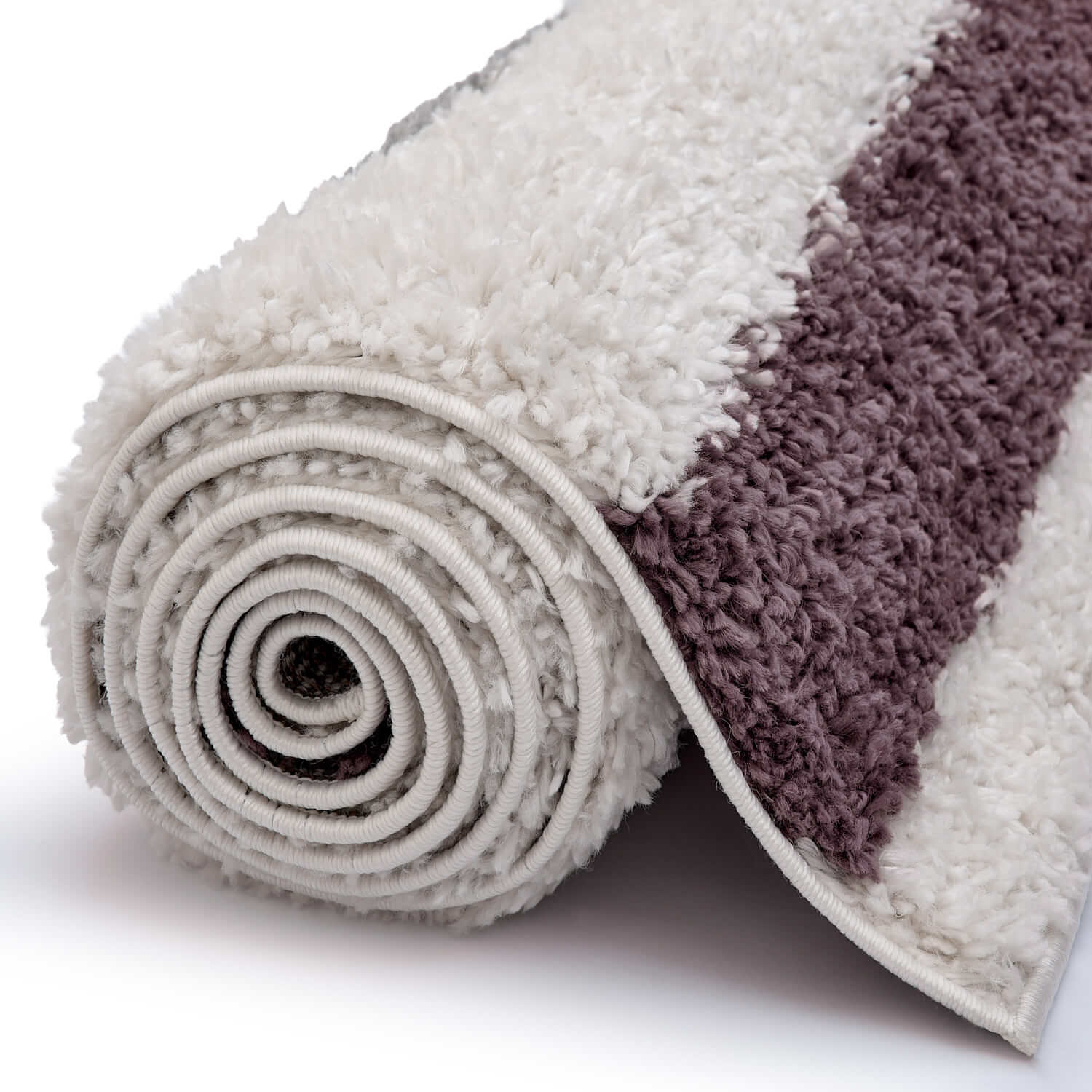 Moodi Shaggy Grey/Purple Contour Rug - PN Home