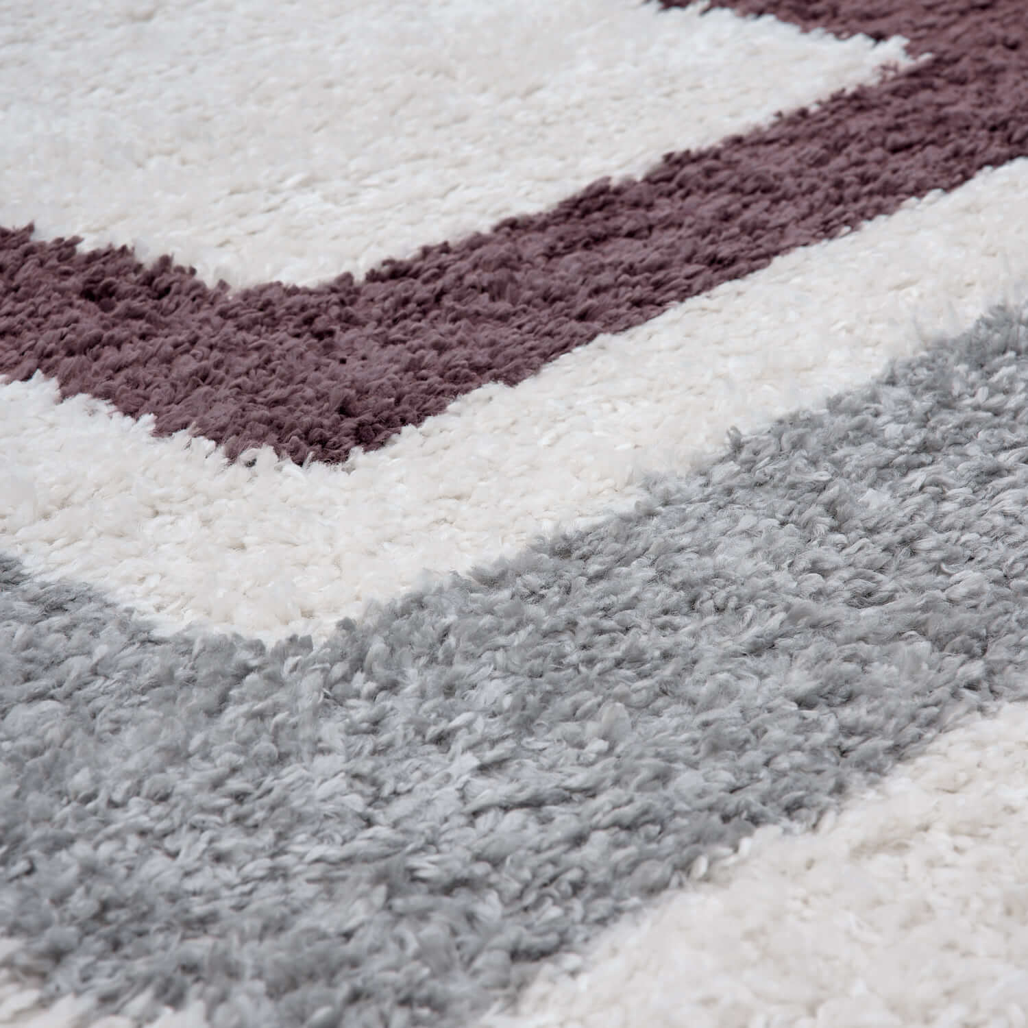 Moodi Shaggy Grey/Purple Contour Rug - PN Home