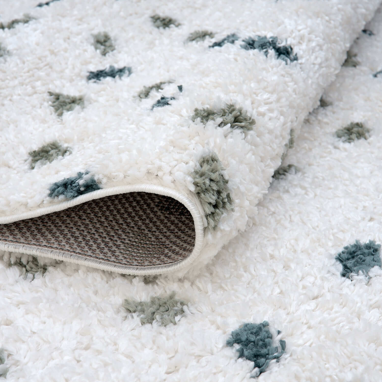 Moodi Shaggy Green Drizzle Rug - PN Home