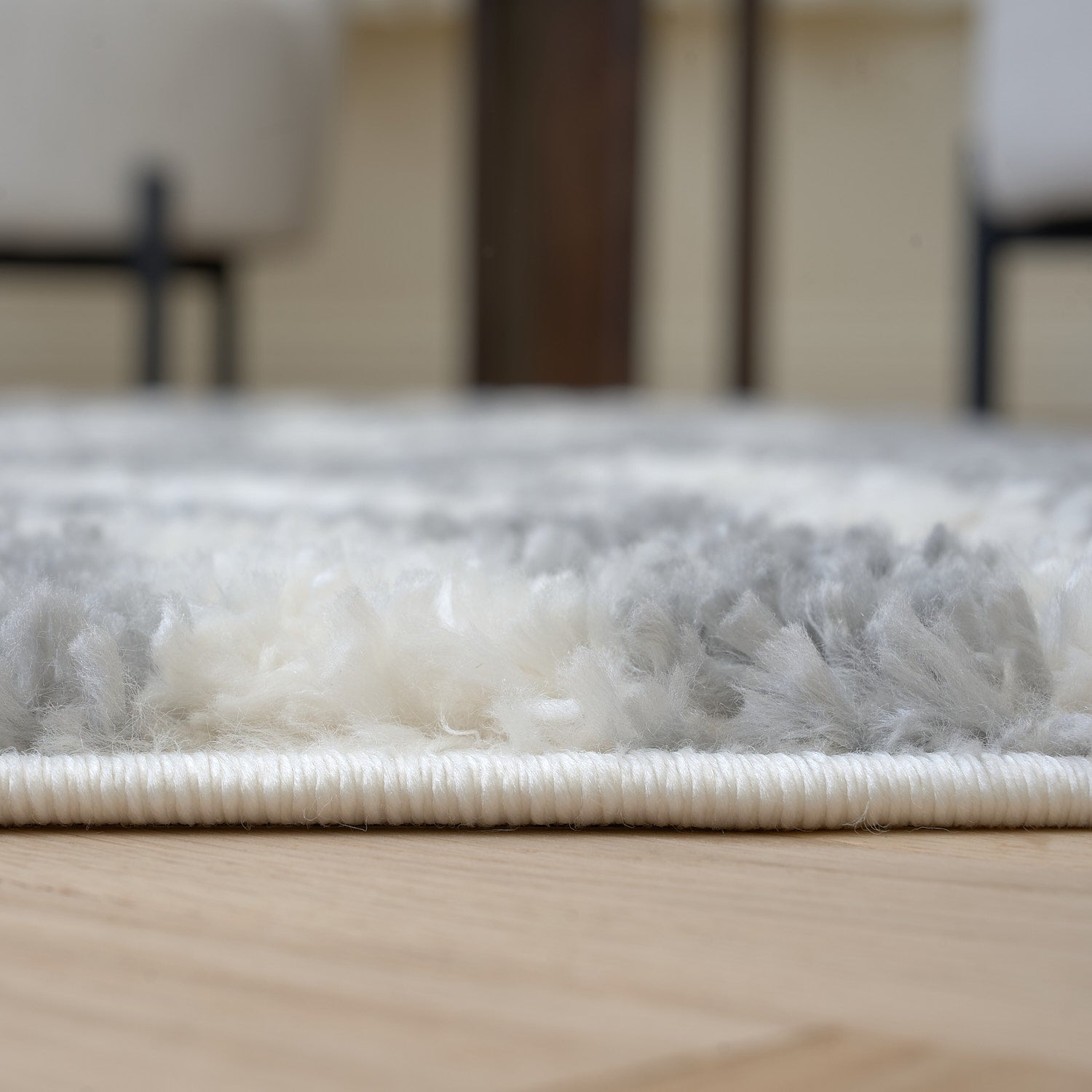 Moodi Shaggy Grey Echo Rug - PN Home