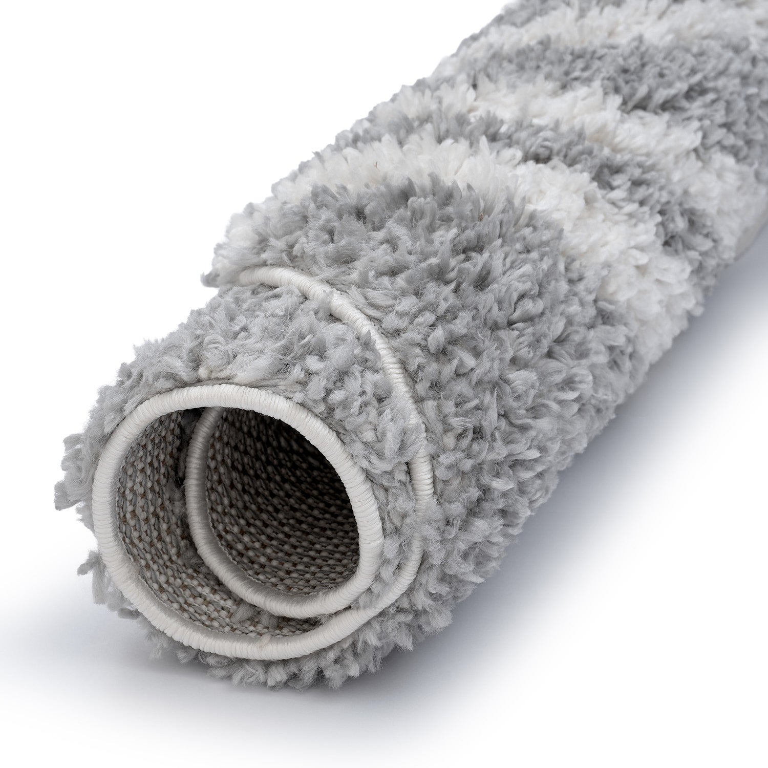 Moodi Shaggy Grey Echo Rug - PN Home