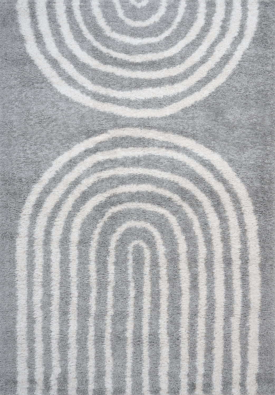 Moodi Shaggy Grey Echo Rug - PN Home