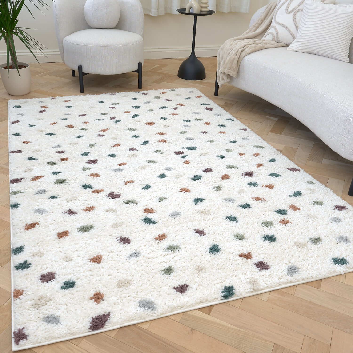 Moodi Shaggy Multicolour Jubile Rug - PN Home