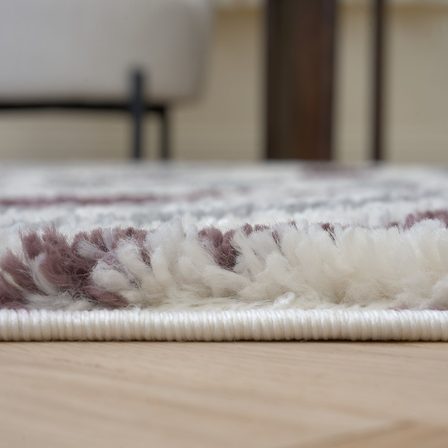 Moodi Shaggy Grey/Purple Mauvine Rug - PN Home