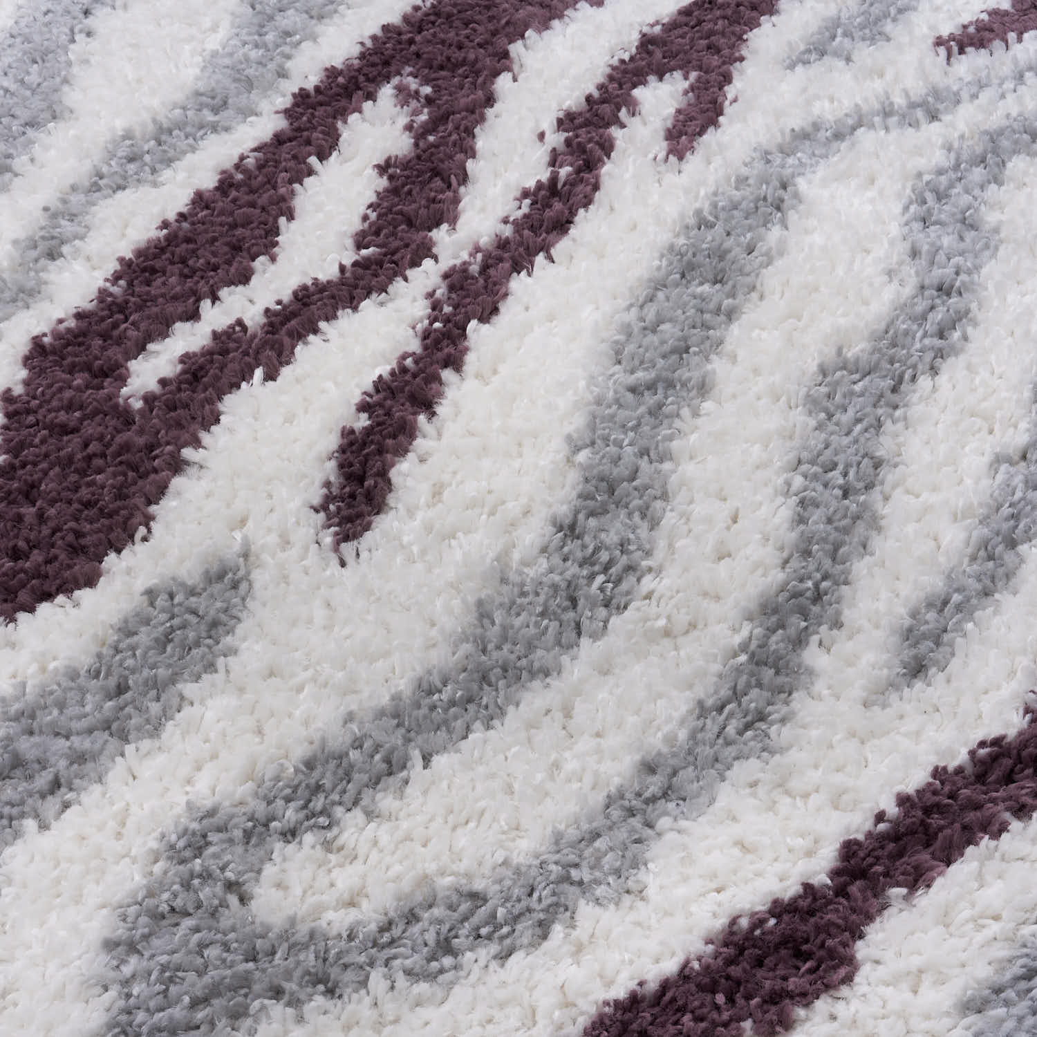 Moodi Shaggy Grey/Purple Mauvine Rug - PN Home