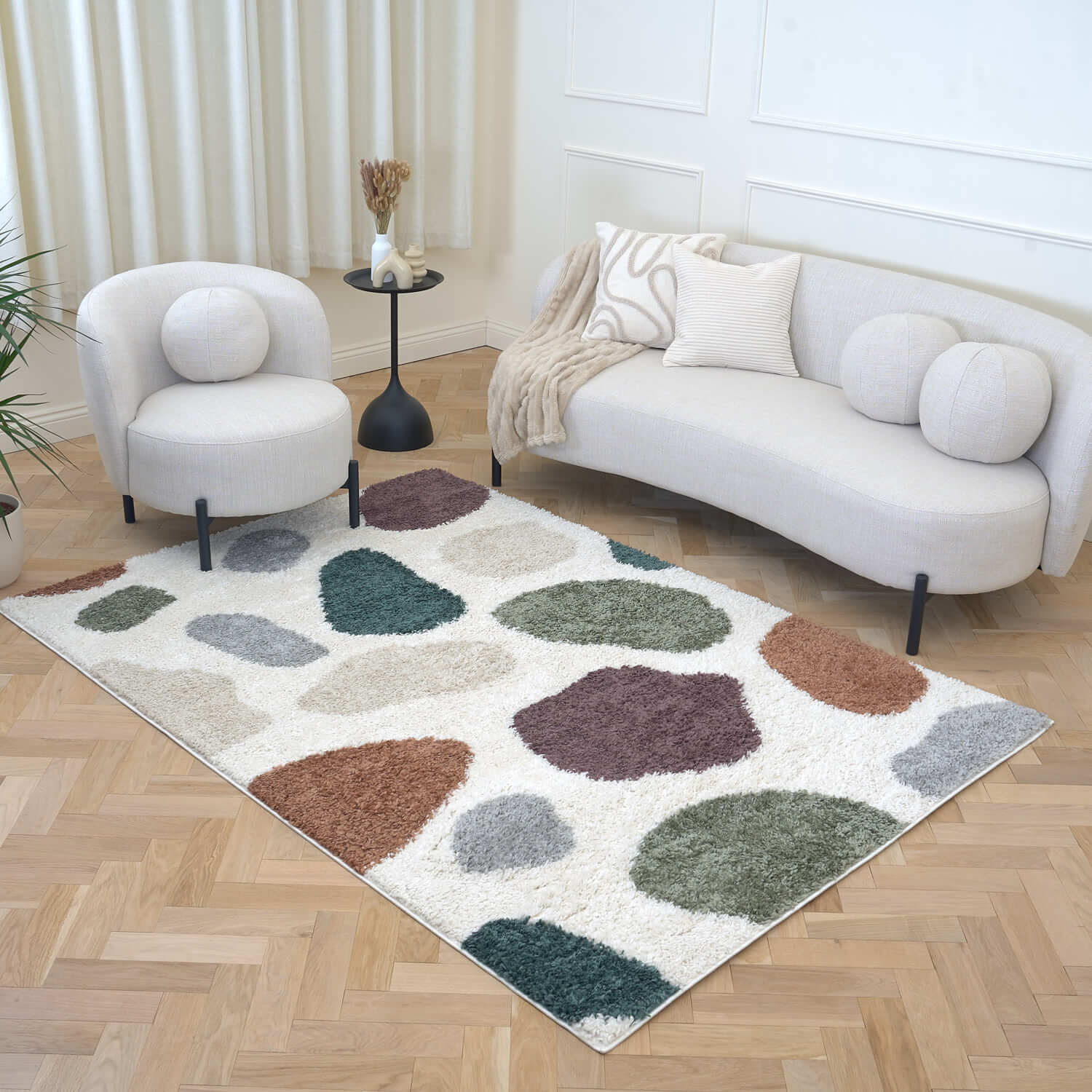 Moodi Shaggy Multicolour Mingle Rug - PN Home