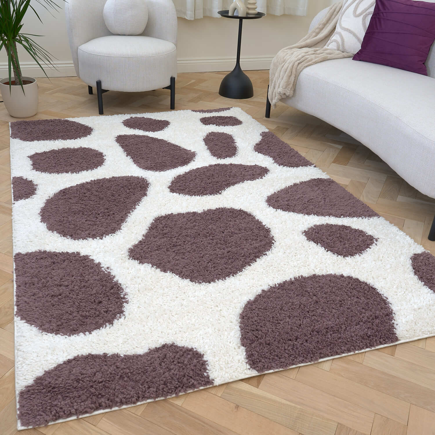 Moodi Shaggy Purple Nimbus Rug - PN Home