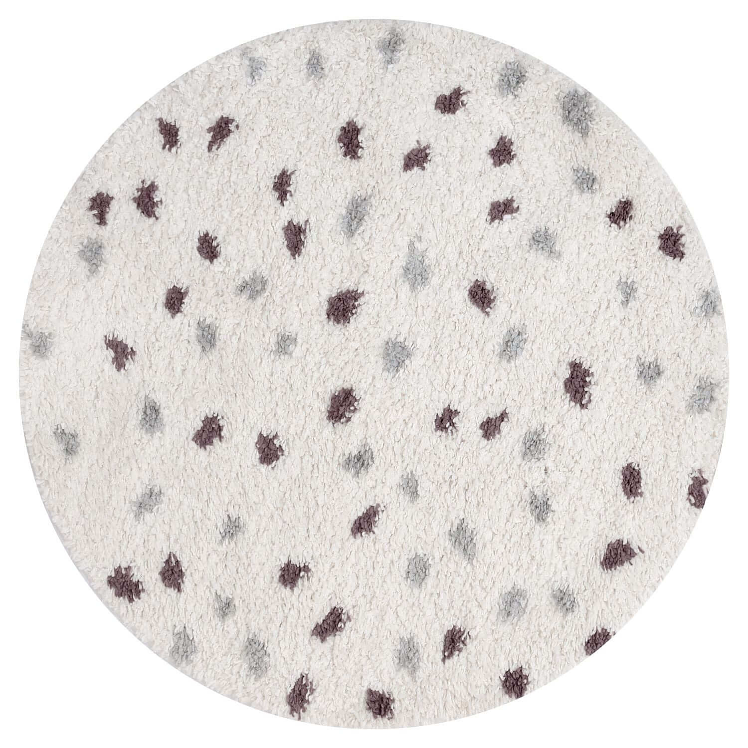 Moodi Shaggy Grey/Purple Plumetis Rug - PN Home