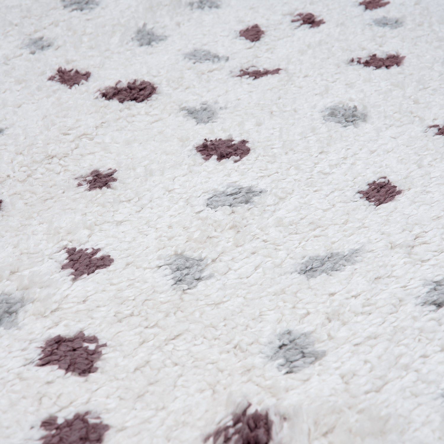 Moodi Shaggy Grey/Purple Plumetis Rug - PN Home