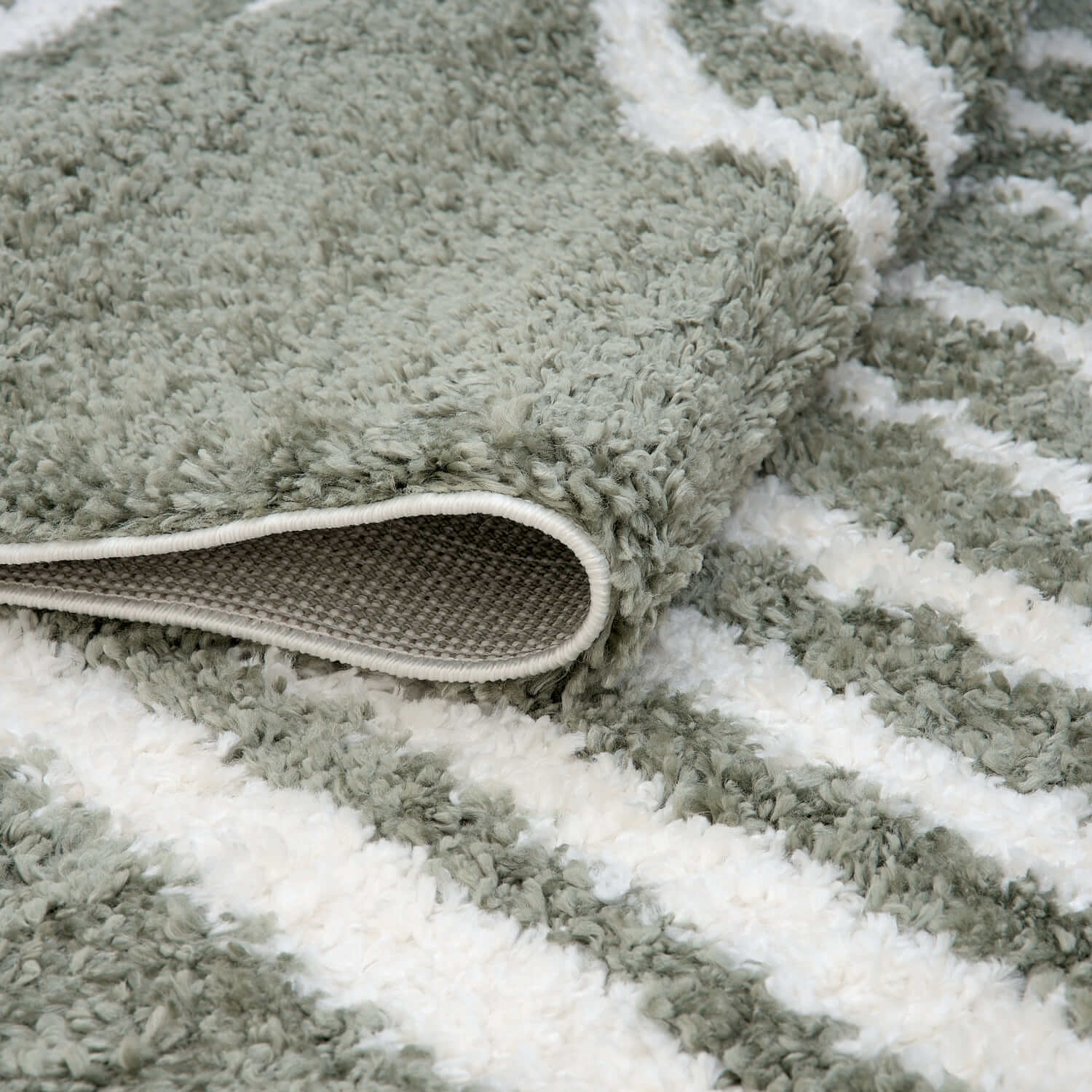 Moodi Shaggy Green Reverie Rug - PN Home