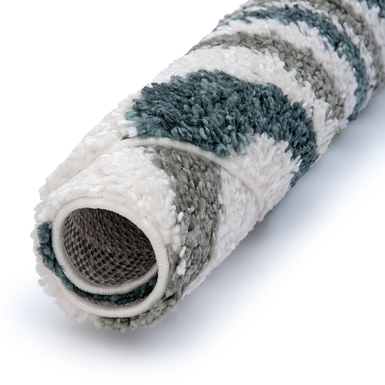 Moodi Shaggy Green Rippletide Rug - PN Home