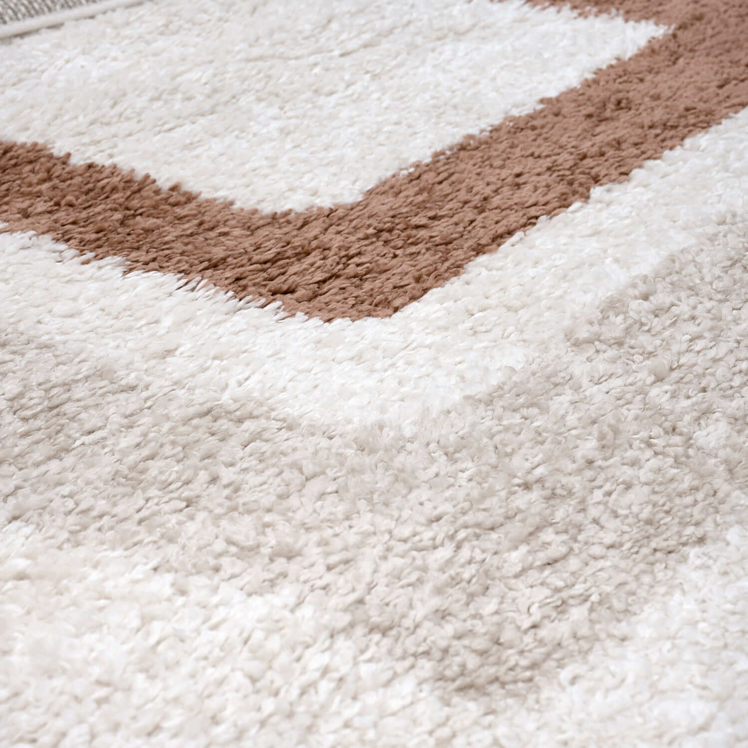 Moodi Shaggy Cream/Terra Slatefern Rug - PN Home