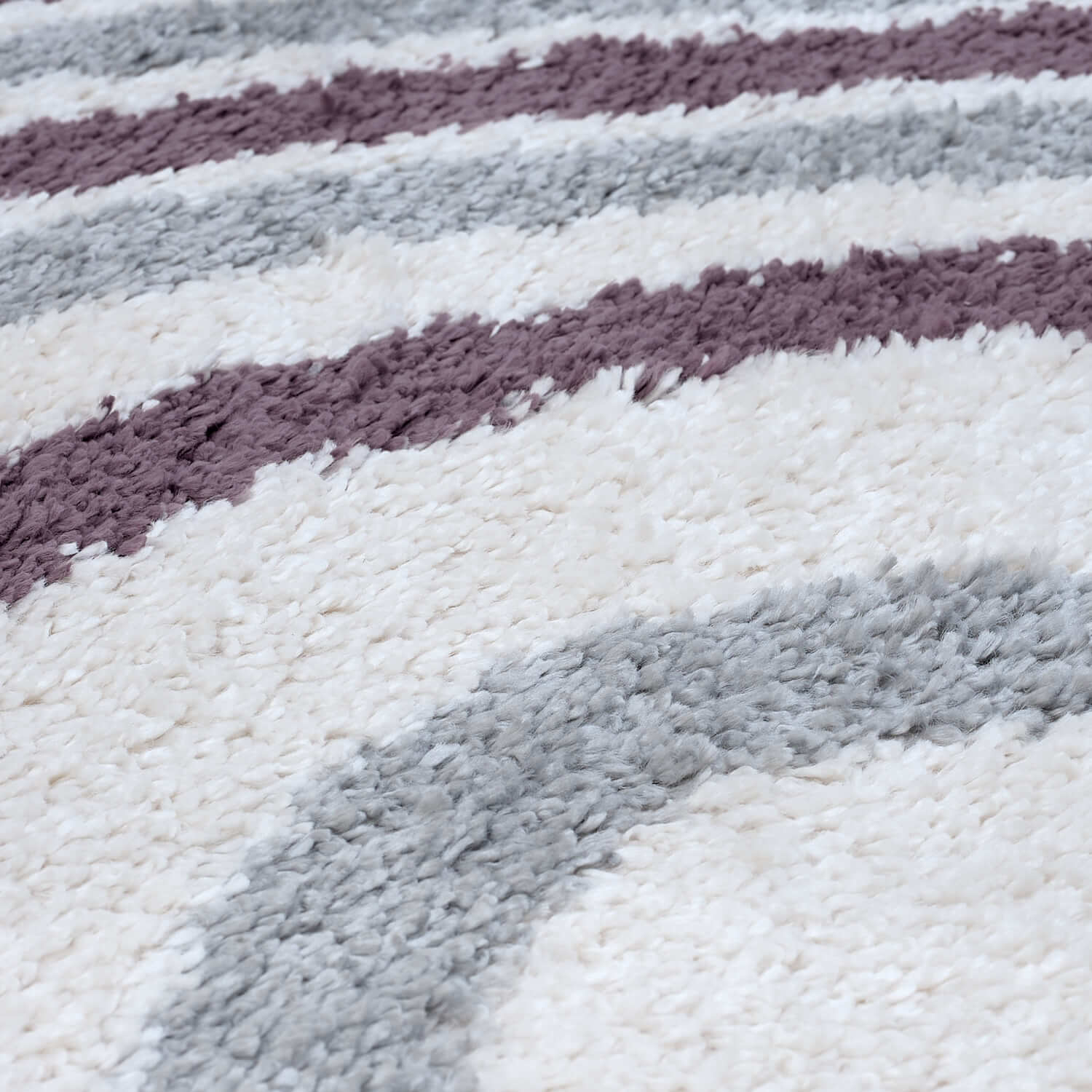 Moodi Shaggy Grey/Purple Smokeberry Rug - PN Home