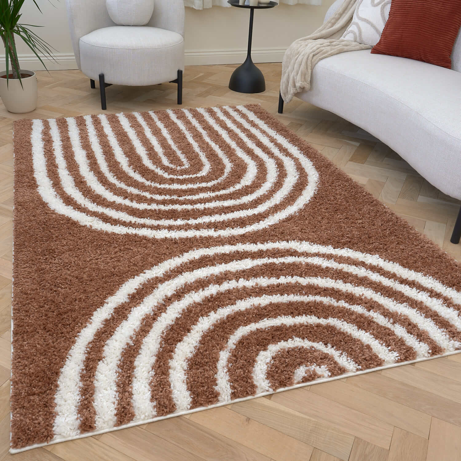 Moodi Shaggy Terra Tawny Rug - PN Home