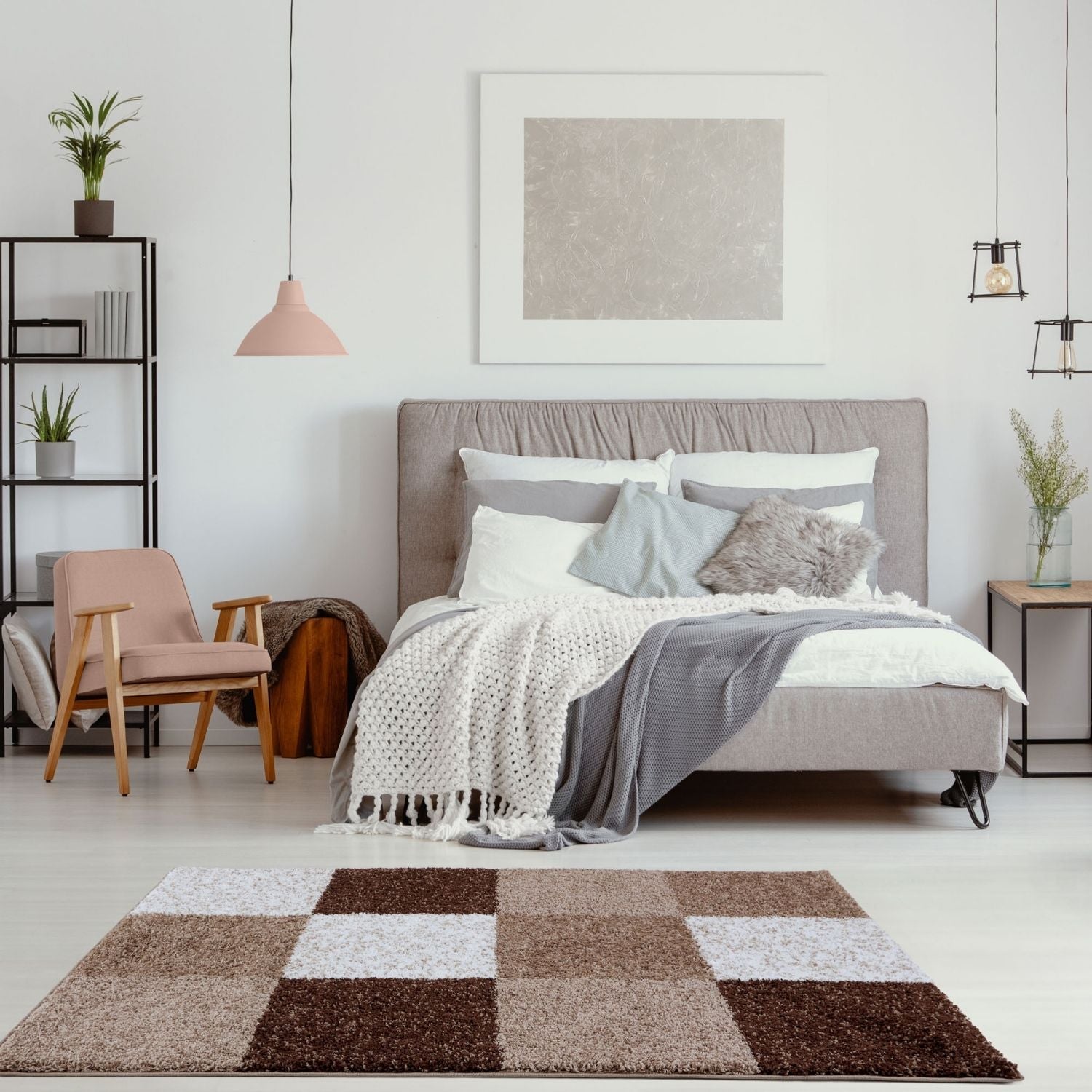 Myshaggy Geometric Brown Rug - PN Home