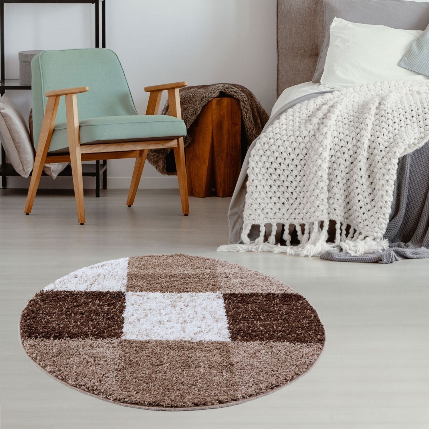 Myshaggy Geometric Brown Rug - PN Home