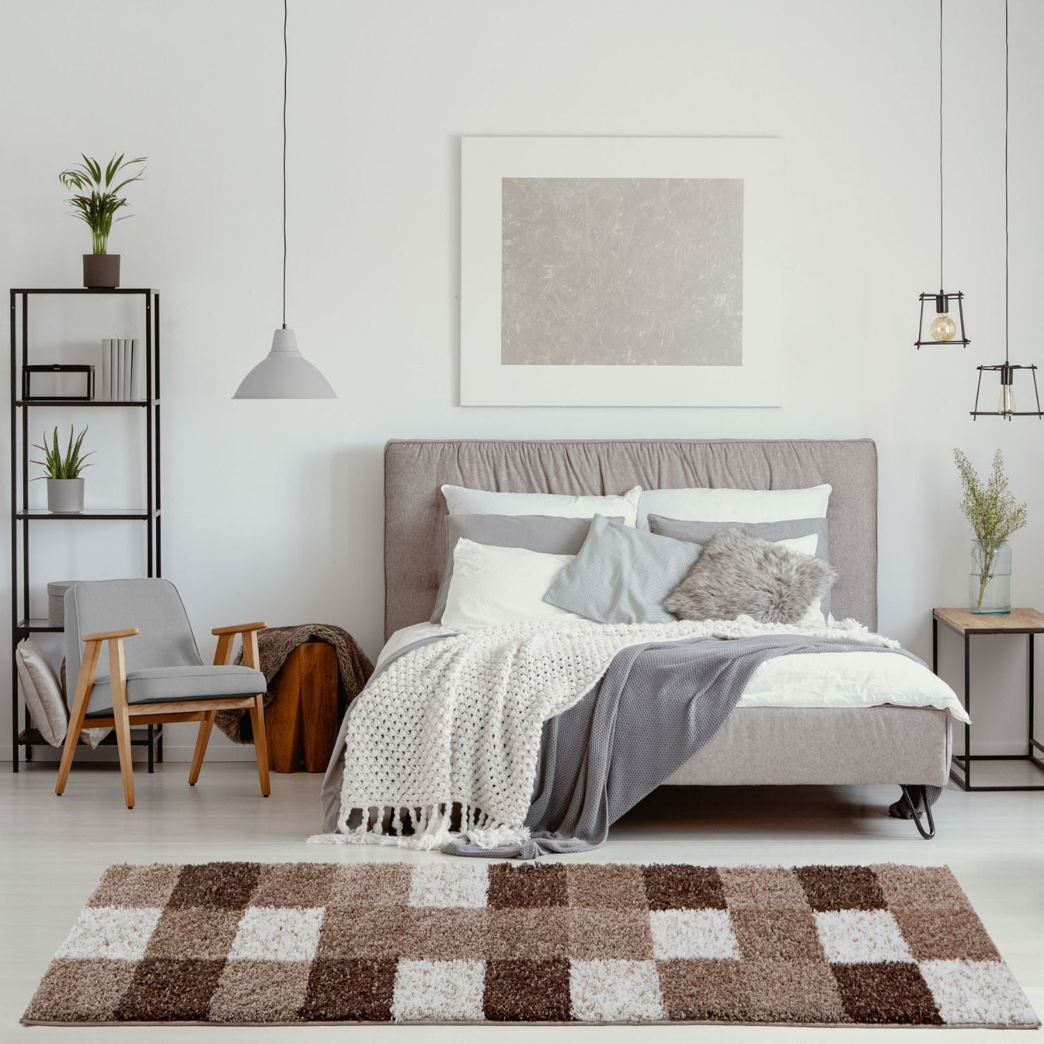 Myshaggy Geometric Brown Rug - PN Home