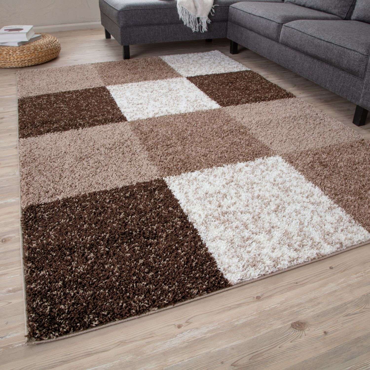 Myshaggy Geometric Brown Rug - PN Home