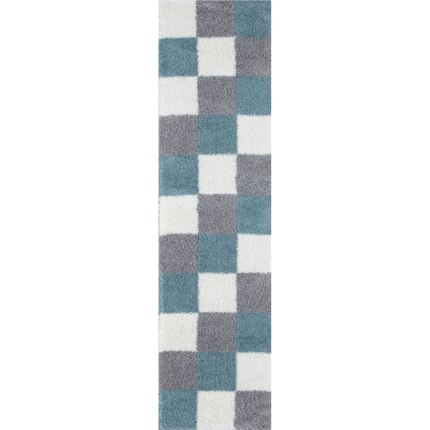 Myshaggy Geometric Duck Egg Blue Rug - PN Home