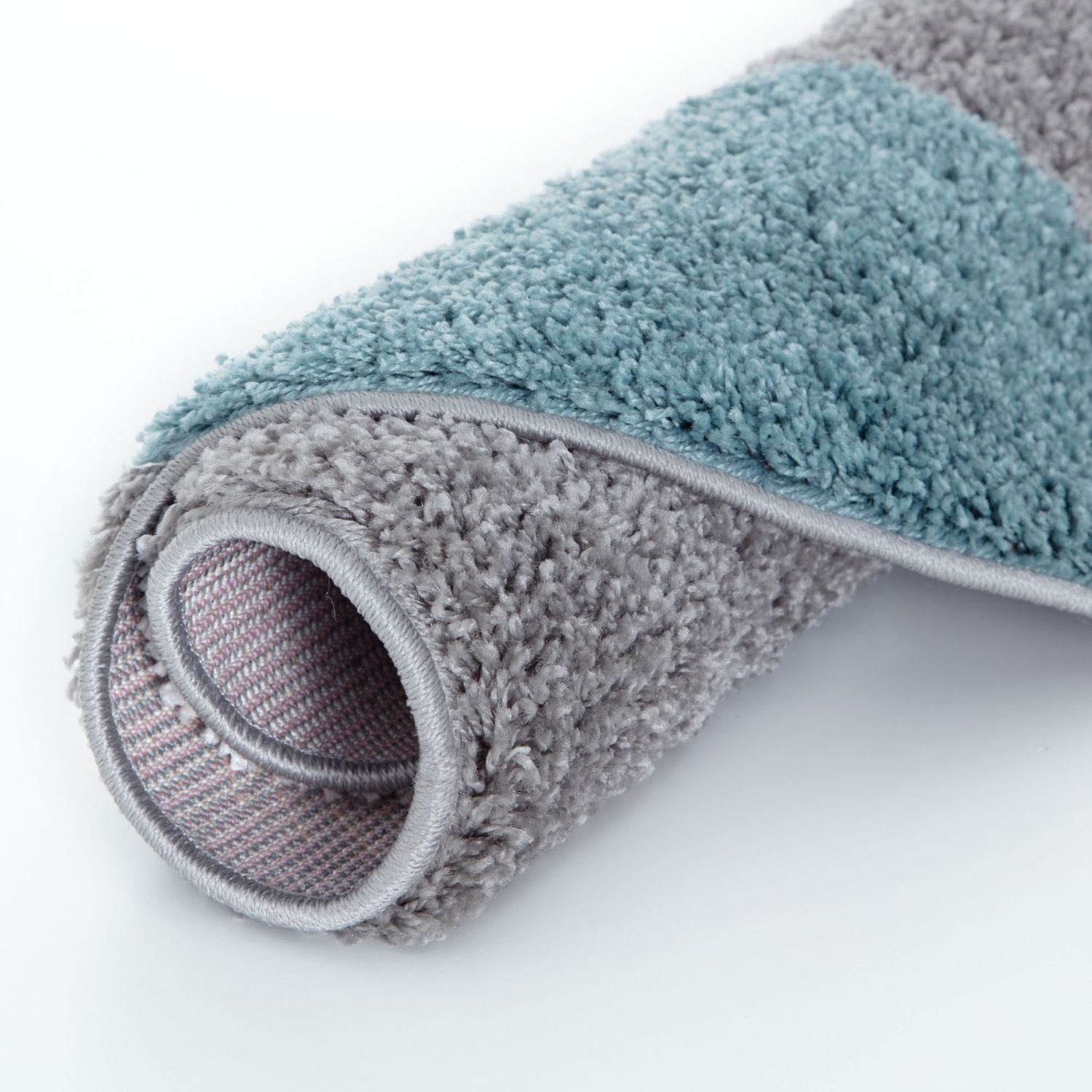 Myshaggy Geometric Duck Egg Blue Rug - PN Home