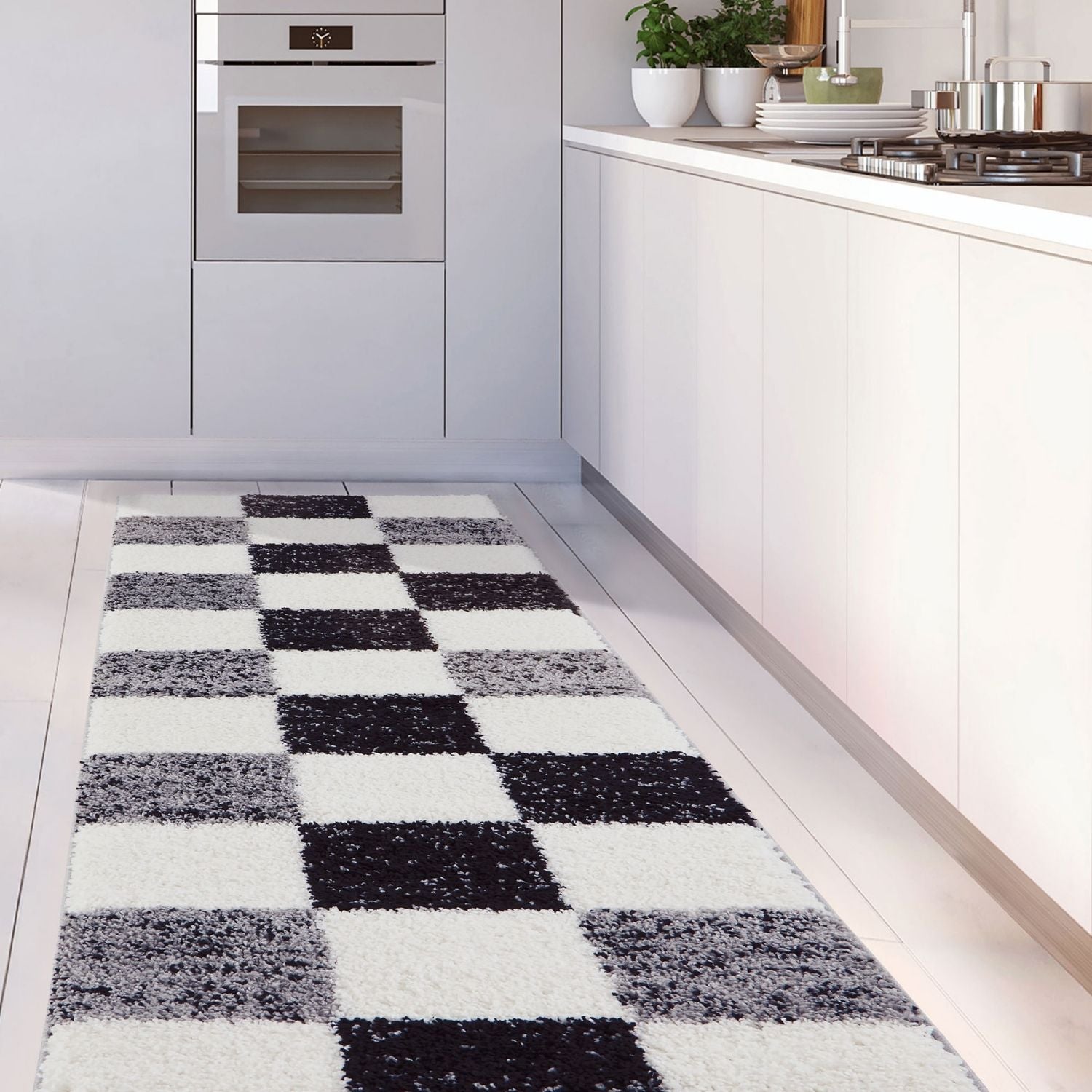 Myshaggy Geometric Grey Rug - PN Home