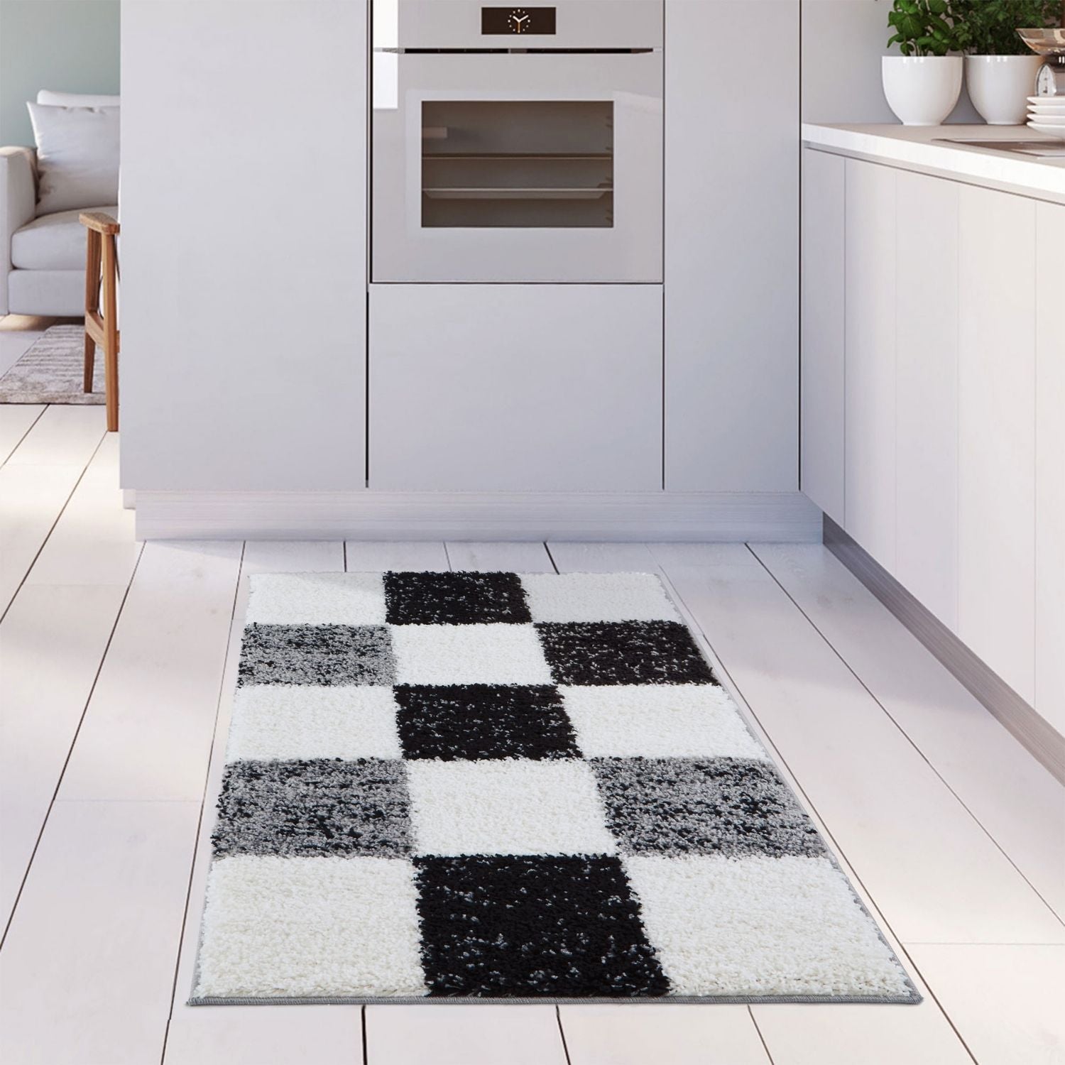Myshaggy Geometric Grey Rug - PN Home