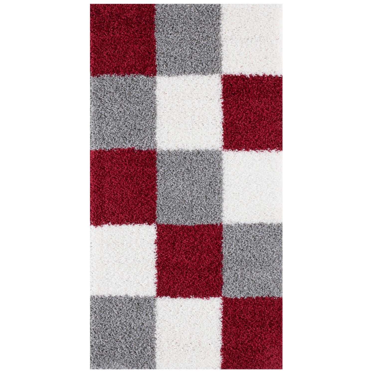 Myshaggy Geometric Red Rug - PN Home