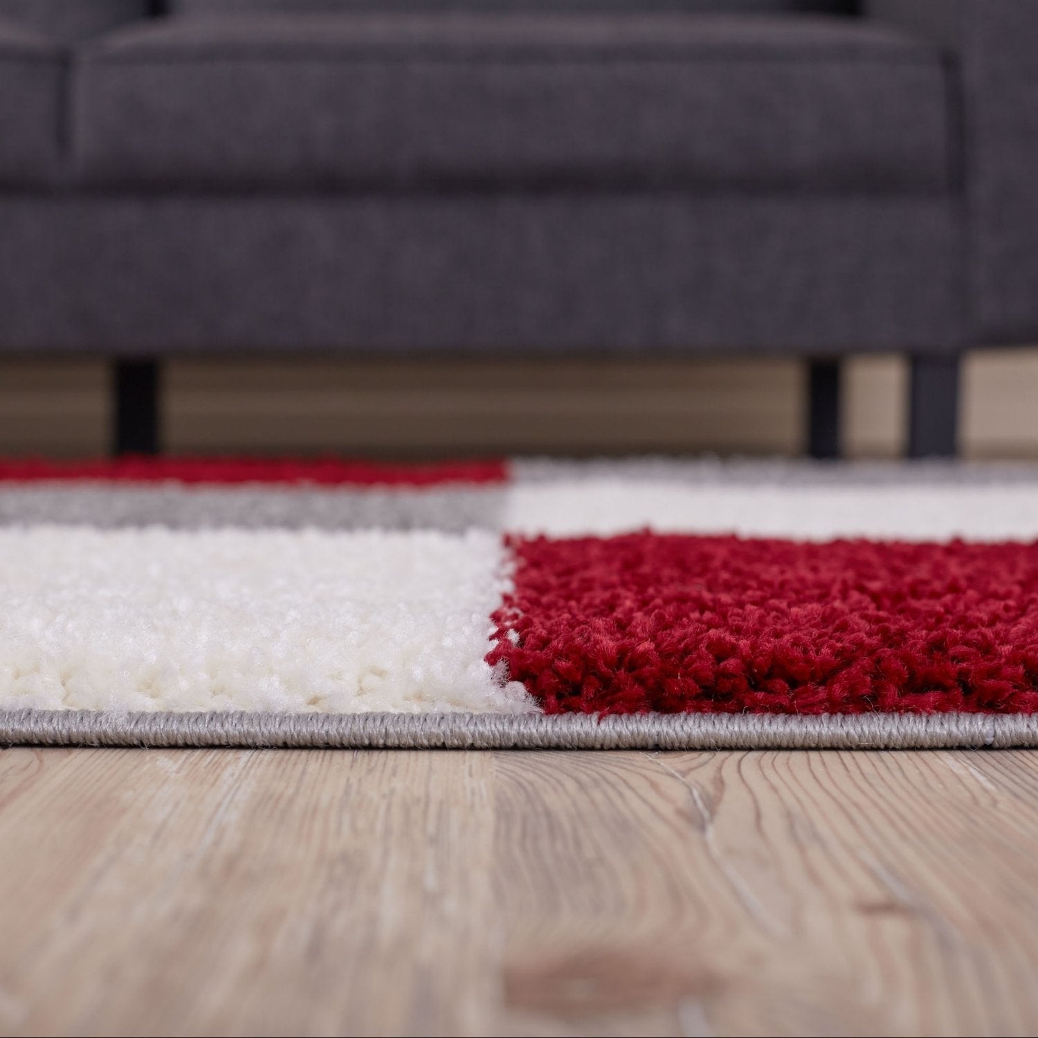 Myshaggy Geometric Red Rug - PN Home