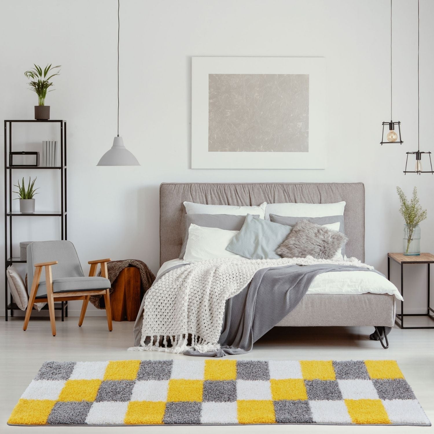 Myshaggy Geometric Yellow Rug - PN Home