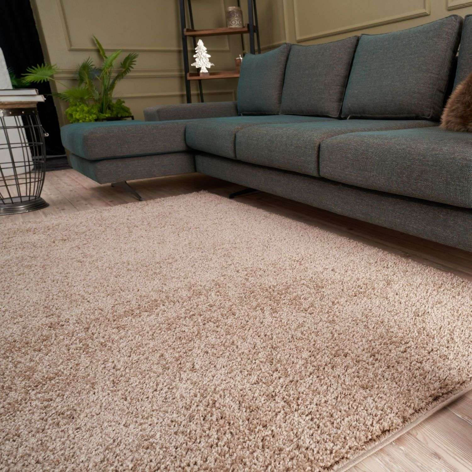 Myshaggy Solid Beige Rug - PN Home