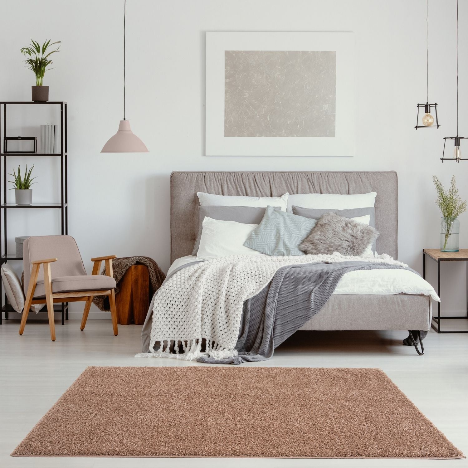 Myshaggy Solid Beige Rug - PN Home