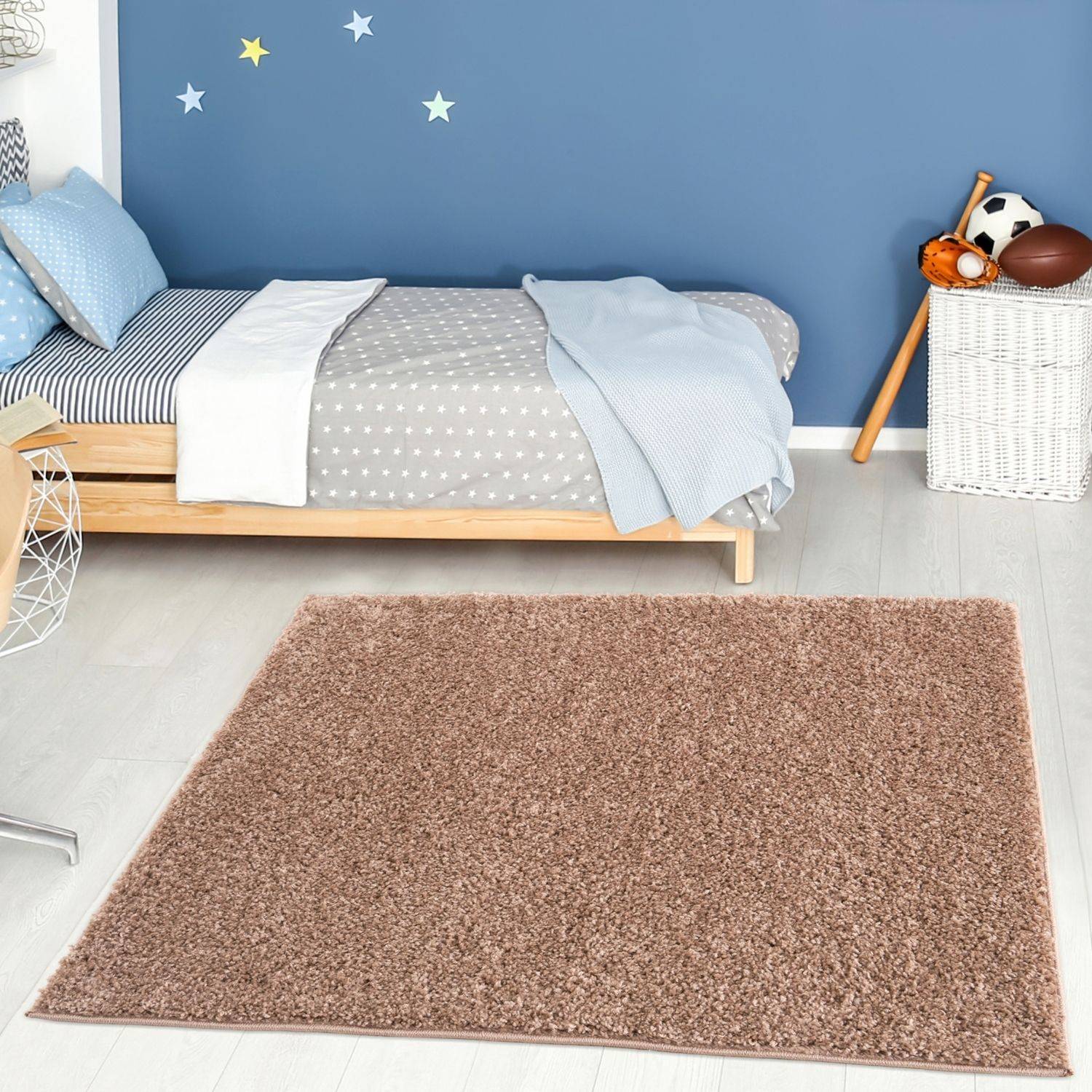 Myshaggy Solid Beige Rug - PN Home