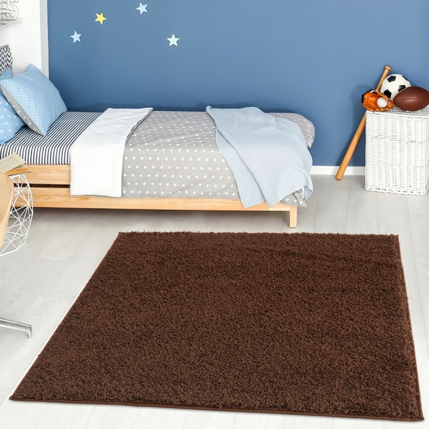 Myshaggy Solid Brown Rug - PN Home