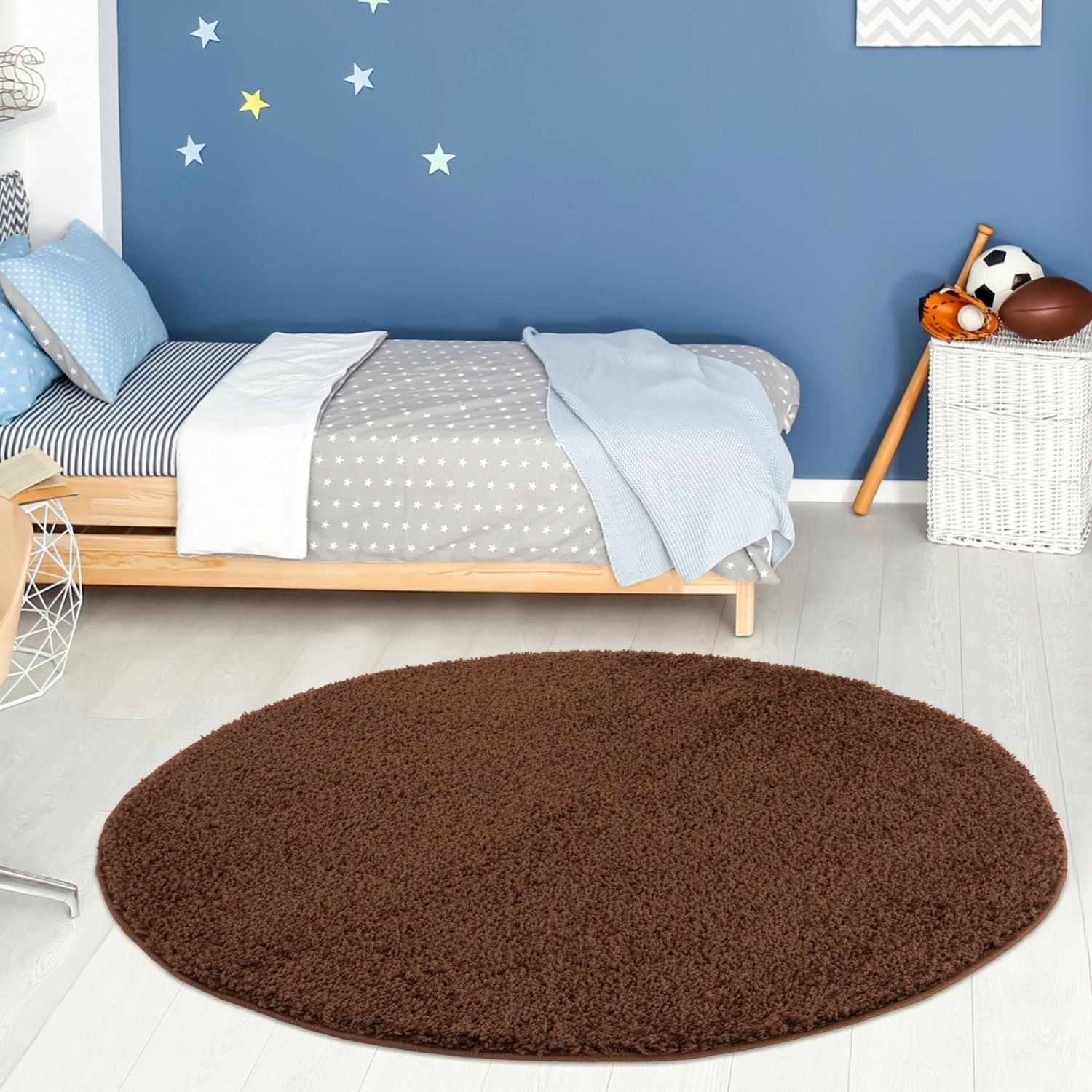 Myshaggy Solid Brown Rug - PN Home