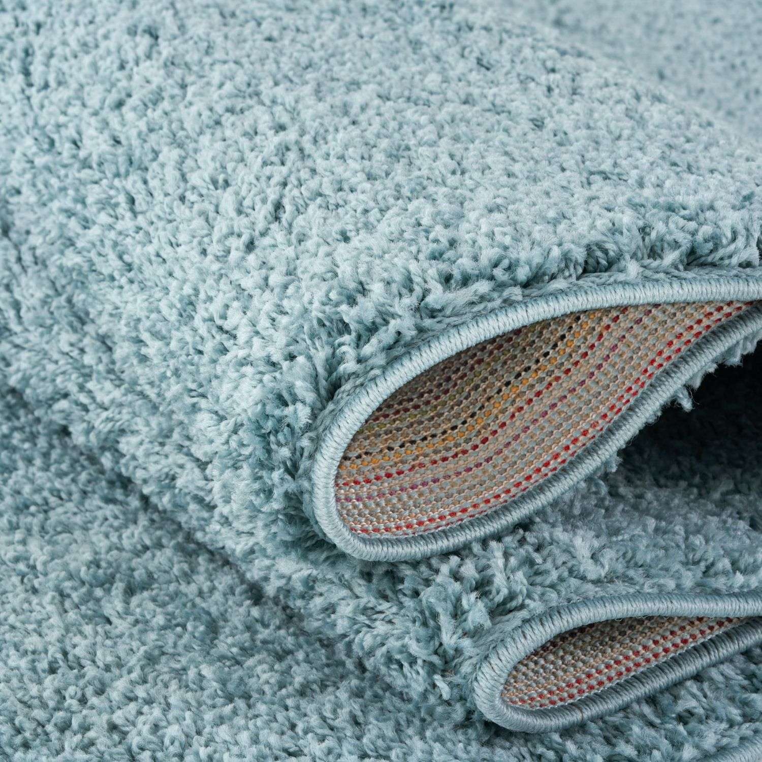 Myshaggy Solid Duck Egg Blue Rug - PN Home