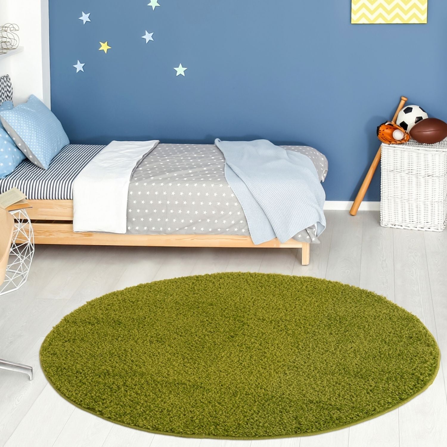 Myshaggy Solid Green Rug - PN Home