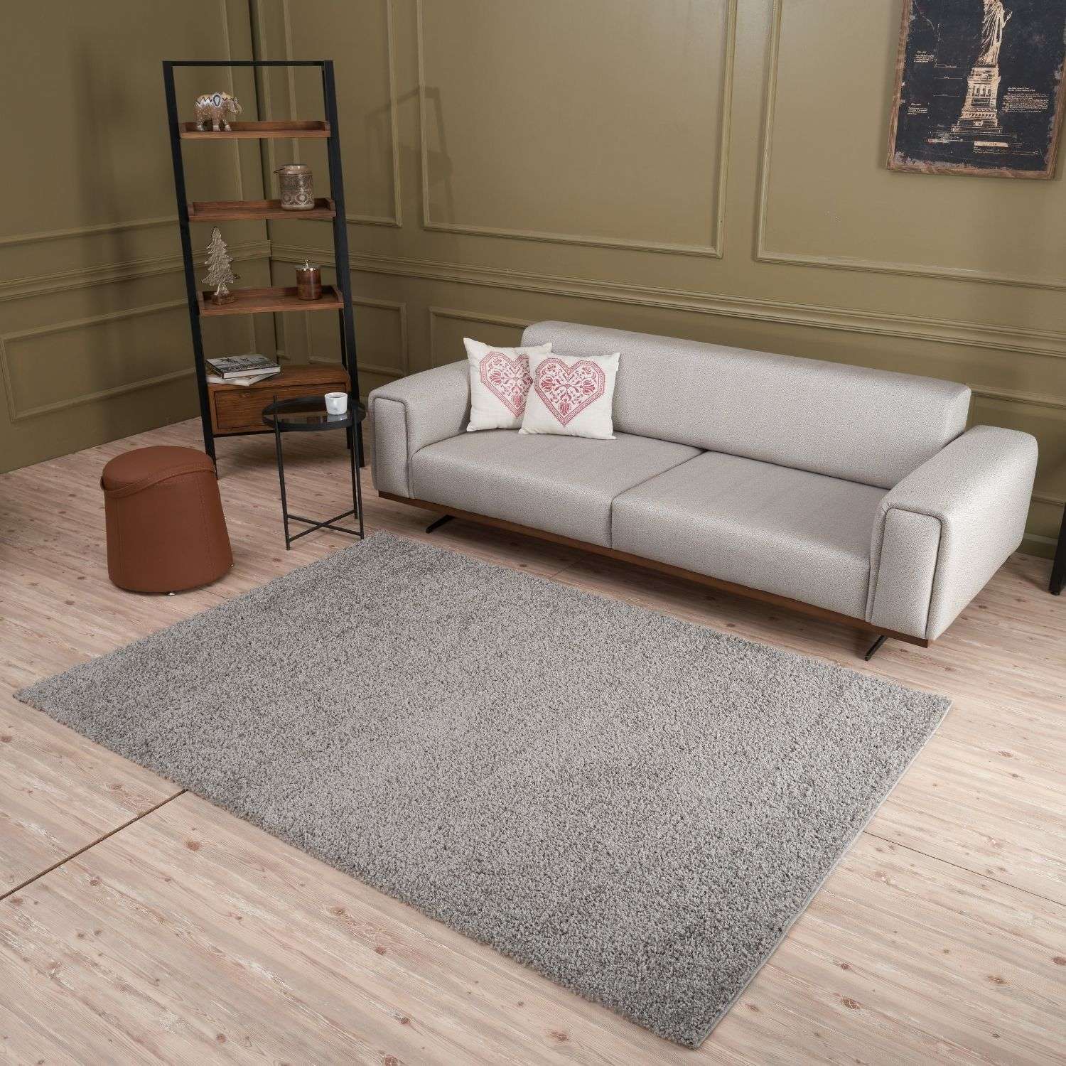 Myshaggy Solid Grey Rug - PN Home