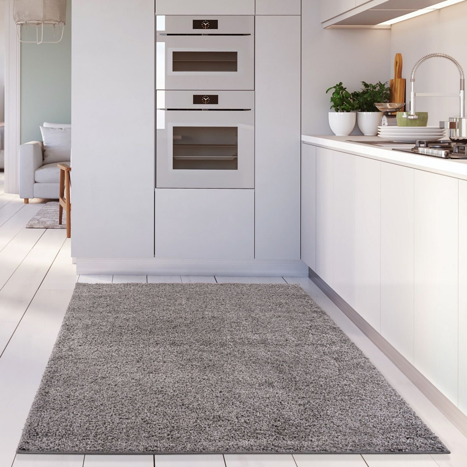 Myshaggy Solid Grey Rug - PN Home