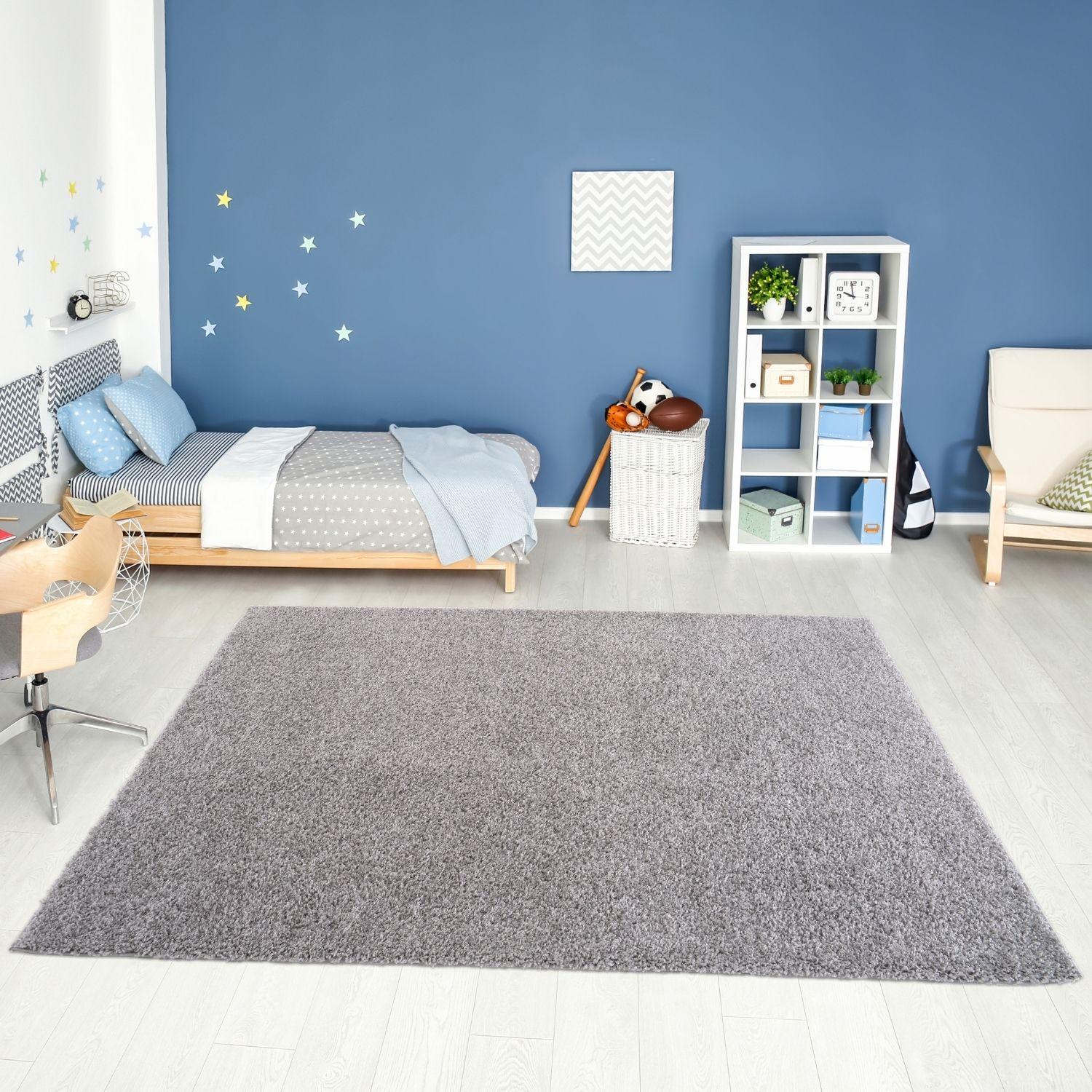 Myshaggy Solid Grey Rug - PN Home