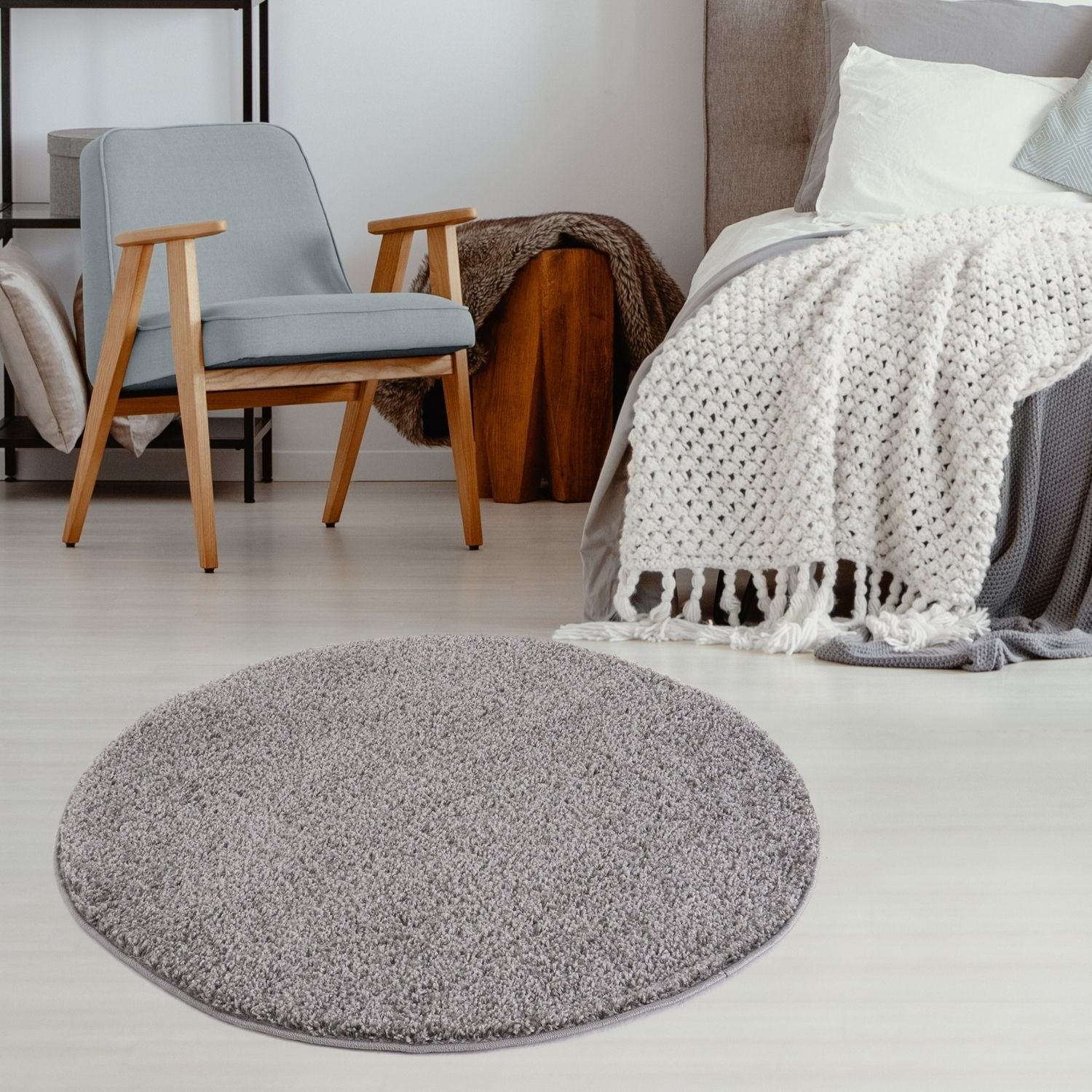 Myshaggy Solid Grey Rug - PN Home