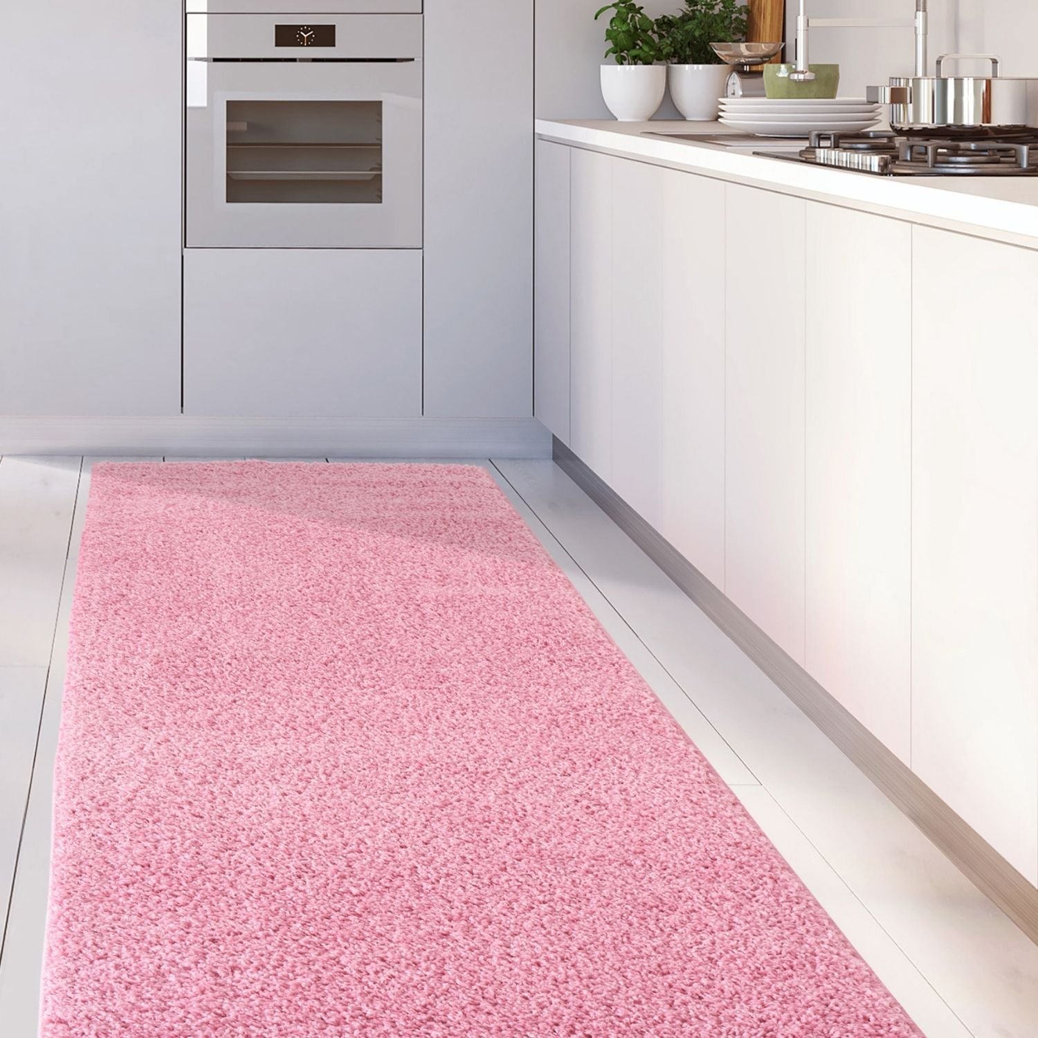 Myshaggy Solid Pink Rug - PN Home