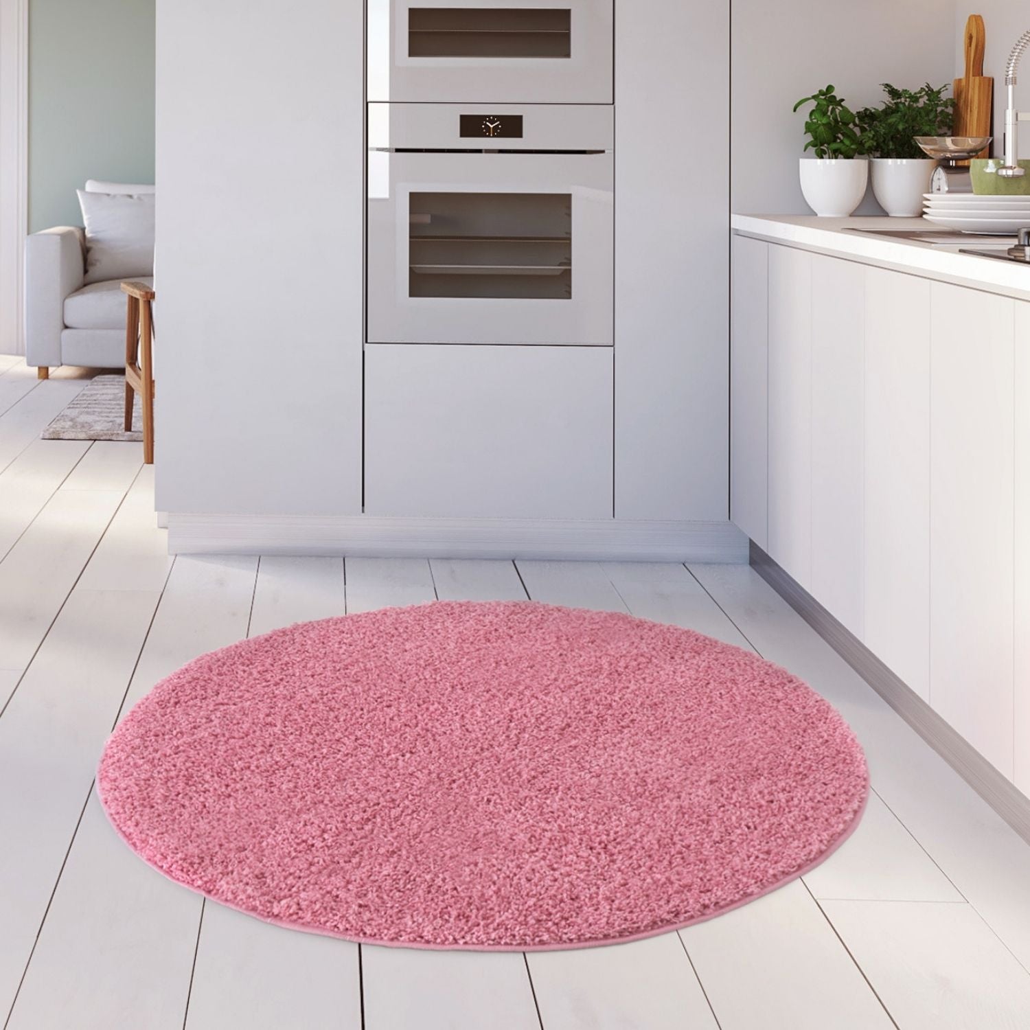 Myshaggy Solid Pink Rug - PN Home