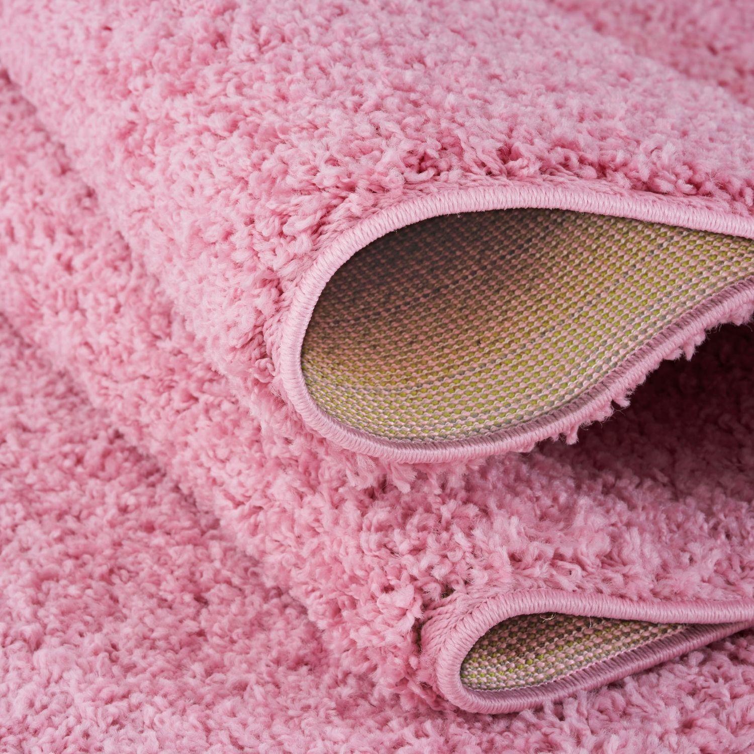 Myshaggy Solid Pink Rug - PN Home