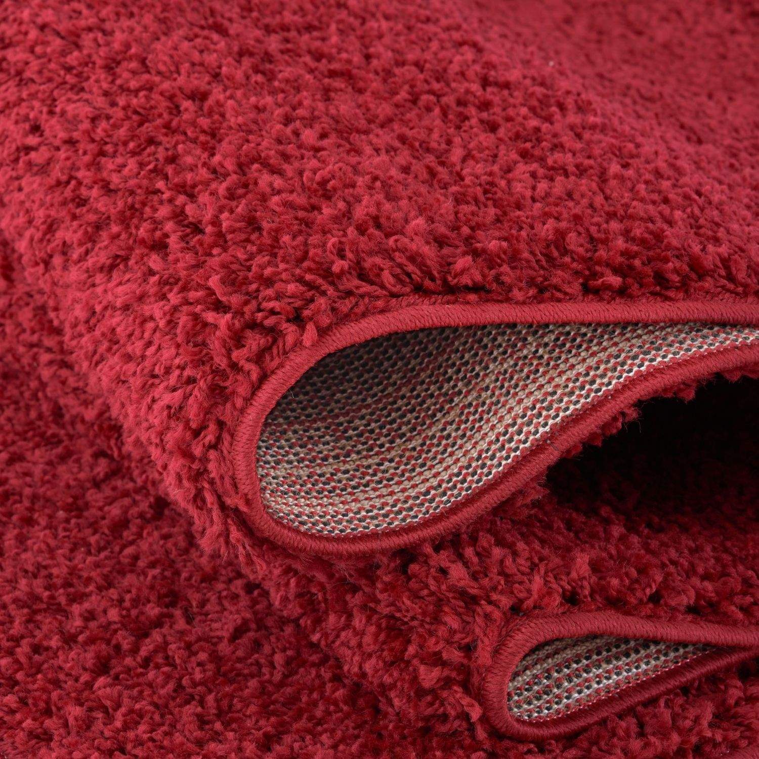 Myshaggy Solid Red Rug - PN Home