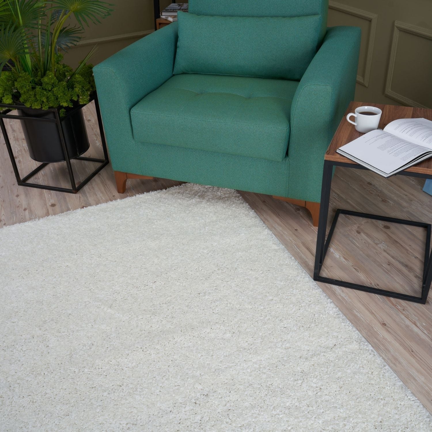 Myshaggy Solid White Rug - PN Home