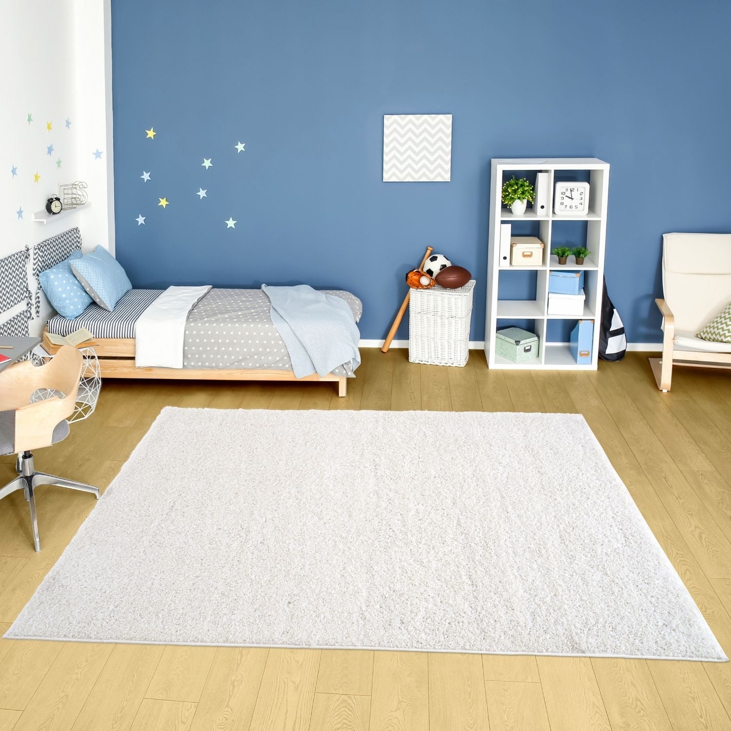 Myshaggy Solid White Rug - PN Home