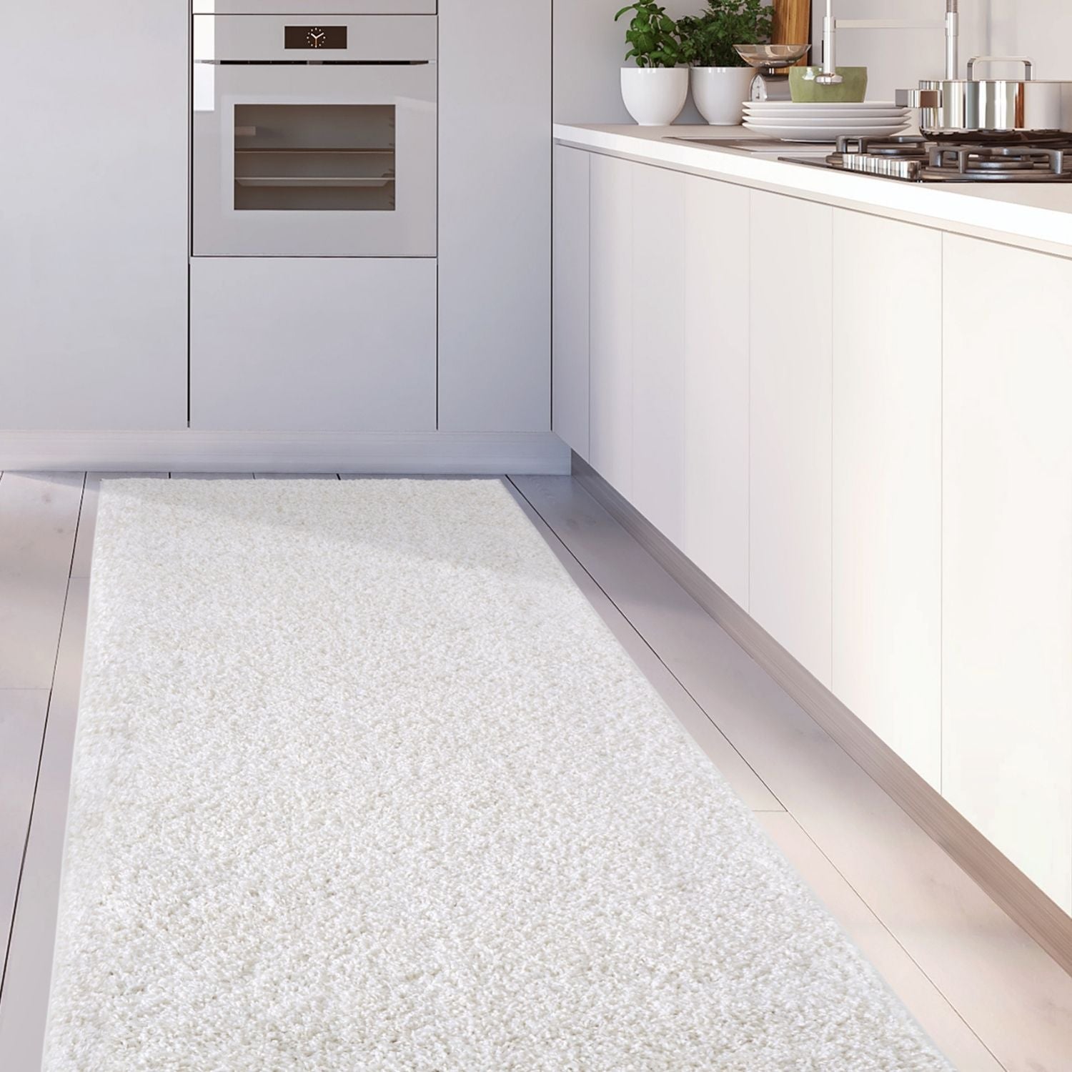Myshaggy Solid White Rug - PN Home